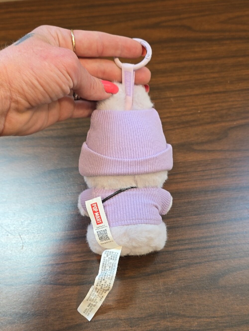 ALO Yoga Lavender Plush Keychain Doll with Cozy Hat - Picture 2 of 3
